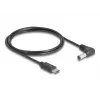 DeLOCK 85399 barošanas kabelis melns 1.5 m USB C 5.5 x 2.5 mm