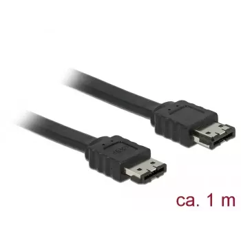 SATA kabelis DeLOCK 85640 1 m eSATA Melns