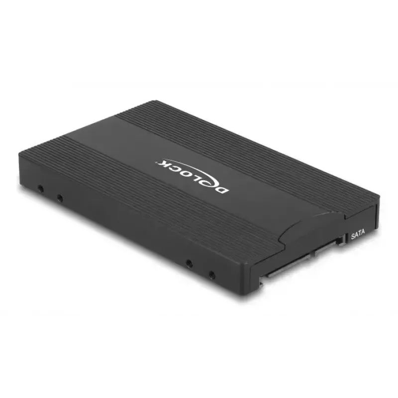 DELOCK interfeisa adapteris U.2 (SFF-8639) uz M.2 Key M NVMe SSD, modelis 64301, melns, resursdatora vīrišķais savienotājs