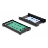 DELOCK interfeisa adapteris U.2 (SFF-8639) uz M.2 Key M NVMe SSD, modelis 64301, melns, resursdatora vīrišķais savienotājs