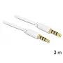 Audio kabelis 3,5 mm DeLOCK 83442 3 m Balts