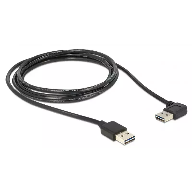 USB kabelis DeLOCK 3m USB 2.0 A v/k 90°