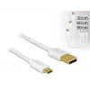 USB kabelis DeLOCK 83679 USB 2.0 USB A Micro-USB B Balts