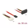 SATA kabelis DeLOCK 85514 0,3 m 1x Molex 4 kontaktu 1x SATA 22 kontaktu 1x SATA 7 kontaktu