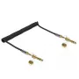 Audio kabelis DELOCK 85837 — 2 m, 3,5 mm vīrišķais-vīrišķais, apzeltīti kontakti, AWG 28, melns