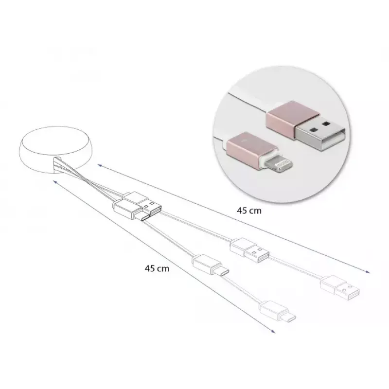 Ievelkamais kabelis DeLOCK USB 2.0 Type-A to Lightning 85817