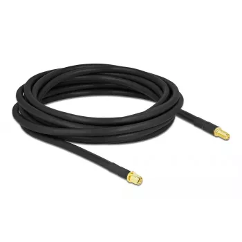 Antenas kabelis SMA spraudnis uz SMA ligzdu DeLOCK 90460 5 m ar zemiem zudumiem
