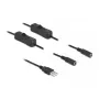 USB Type-A vīriešu uz 2 x DC 5.5 x 2.1 mm sieviešu ar slēdzi 1 m DeLOCK 86797