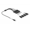 USB Type-A tēviņš uz 4 x USB Type-A mātīte ar slēdzi 1 m DeLOCK 86805