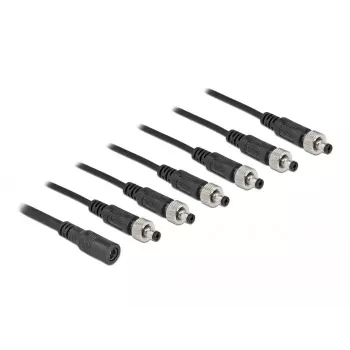 Kabeļa sadalītājs DeLOCK 86591 5.5 x 2.1 mm 1 x sievišķā uz 6 x vīrišķo skrūvējamu