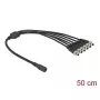 Kabeļa sadalītājs DeLOCK 86591 5.5 x 2.1 mm 1 x sievišķā uz 6 x vīrišķo skrūvējamu