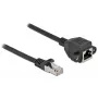 Tīkla pagarinātāja kabelis S/FTP RJ45 spraudnis uz RJ45 ligzdu Cat.6A 2 m melns DeLOCK 87002