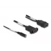 DeLOCK HDMI kabelis 4K 60 Hz ar līdzstrāvas padevi 2.1 x 5.5 mm 0.30 m panelī montējams