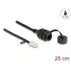 Tīkla kabelis DeLOCK 88012 RJ45 vīr. – RJ45 siev. Cat5e 0,25m melns