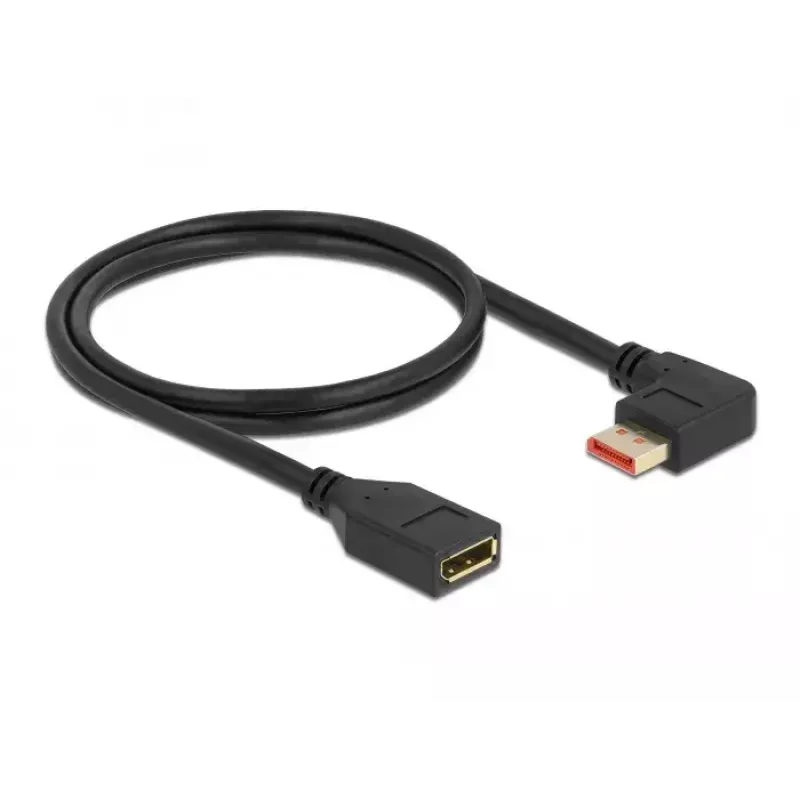 DisplayPort pagarinātāja kabelis DeLOCK 87073 1m 90° pa kreisi leņķots