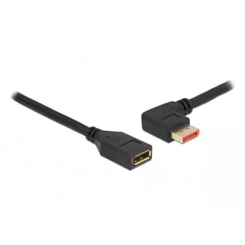 DisplayPort pagarinātāja kabelis DeLOCK 87073 1m 90° pa kreisi leņķots