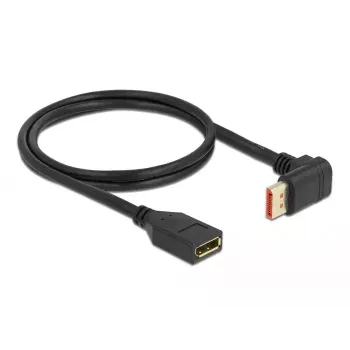 DisplayPort pagarinātāja kabelis DeLOCK 90° leņķī uz augšu 8K 60 Hz 1 m