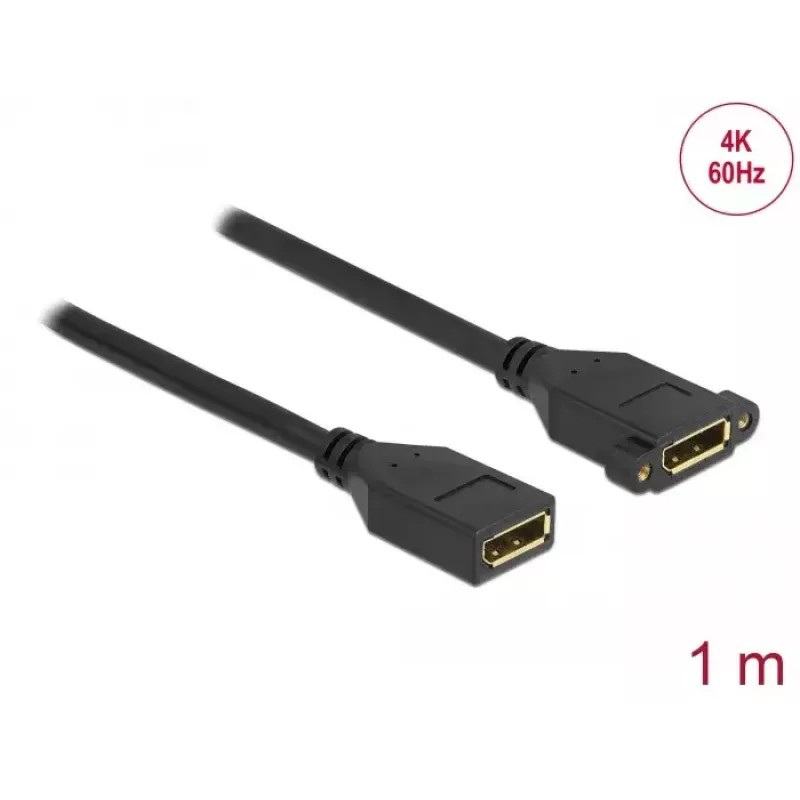DisplayPort kabelis, sievišķais–sievišķais, stiprināms panelī, DeLOCK 87100