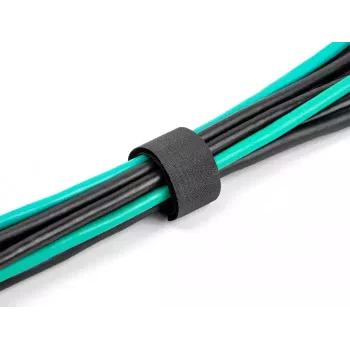 Āķa un cilpas kabeļsaites DeLOCK 19110 180x20mm melnas 10 gabali