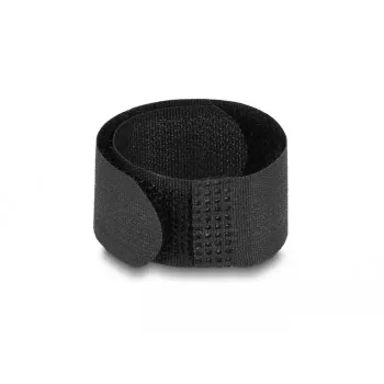 Āķa un cilpas kabeļsaites DeLOCK 19110 180x20mm melnas 10 gabali