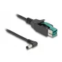 DeLOCK PoweredUSB kabelis, 12 V spraudnis uz DC 5.5 x 2.5 mm leņķveida spraudnis, 2 m