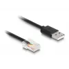 DeLOCK RJ50 uz USB 2.0 Type-A spirālveida kabelis 2 m melns