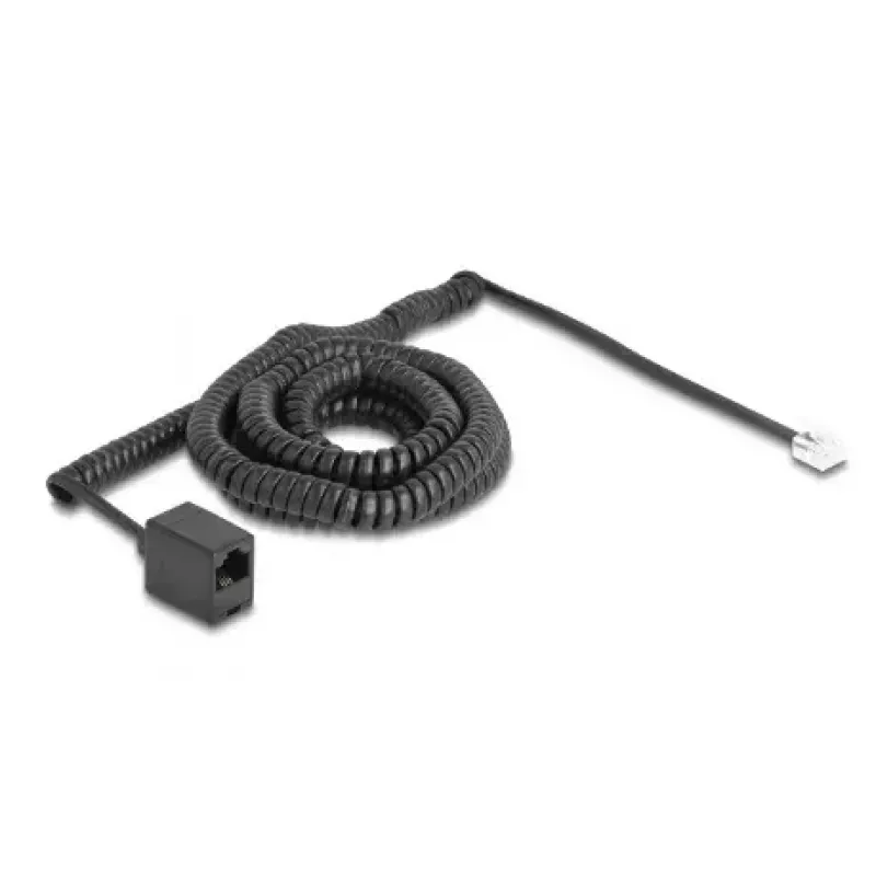 DeLOCK telefona kabelis 10 m Melns RJ-11 RJ-45