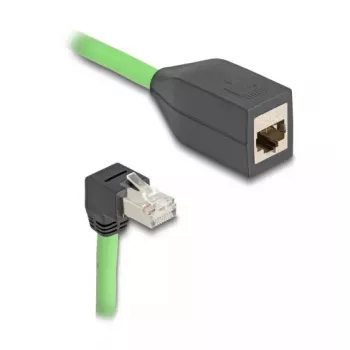 Tīkla kabelis DeLOCK 80886 RJ-45 Cat6a 1m melns zaļš
