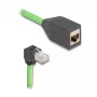 Tīkla kabelis DeLOCK 80886 RJ-45 Cat6a 1m melns zaļš
