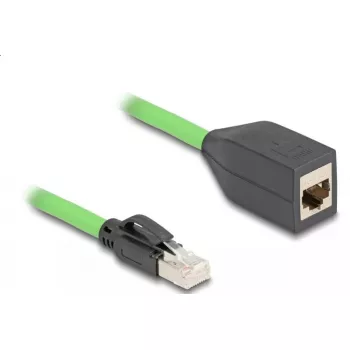 Tīkla kabelis DeLOCK RJ45 Cat.6A spraudnis–ligzda 2 m zaļš