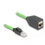 Tīkla kabelis DeLOCK RJ45 Cat.6A spraudnis–ligzda 2 m zaļš