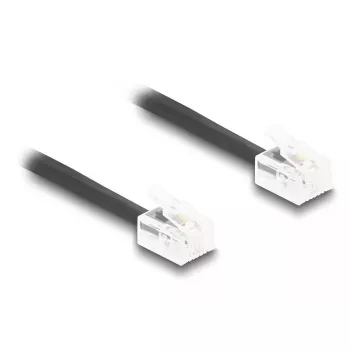 telefona kabelis DeLOCK 90224 3 m Melns RJ-11