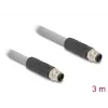 DeLOCK 80534 sensora/izpildmehānisma kabelis 3 m RST M12 pelēks