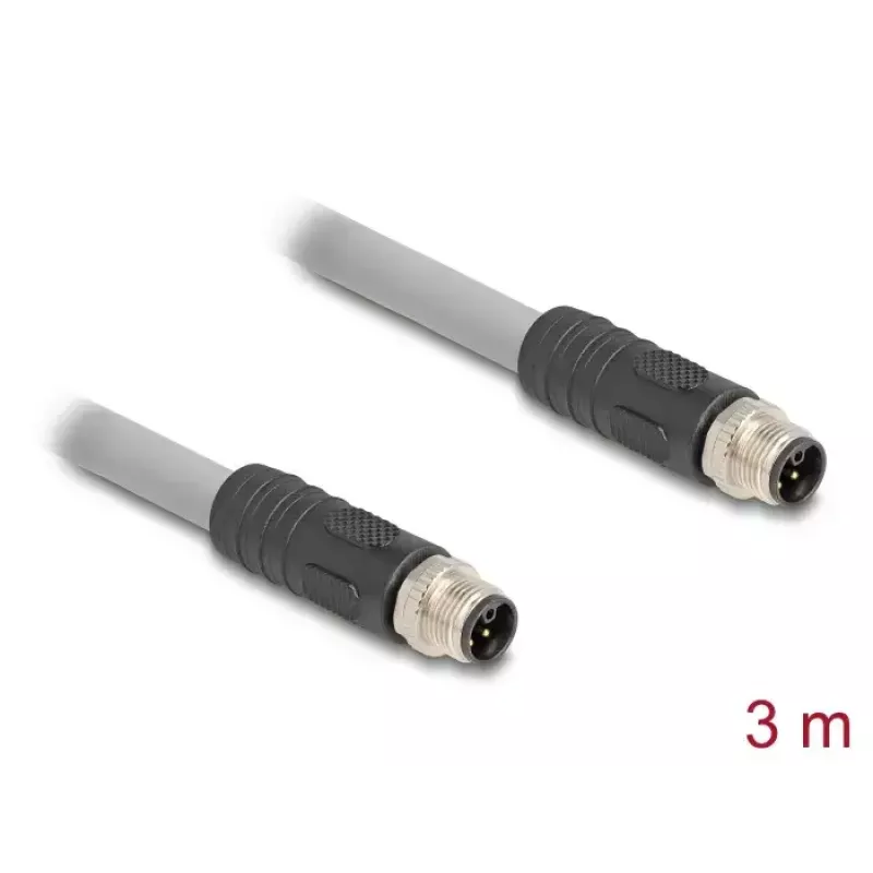 DeLOCK 80534 sensora/izpildmehānisma kabelis 3 m RST M12 pelēks