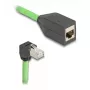 Tīkla kabelis DeLOCK 80887 RJ-45 Cat6a 2m Melns Zaļš