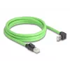 Tīkla kabelis DeLOCK RJ45 Cat.6A spraudnis–spraudnis uz augšu vērsts leņķis 2 m zaļš