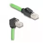 Tīkla kabelis DeLOCK RJ45 Cat.6A spraudnis–spraudnis uz augšu vērsts leņķis 2 m zaļš