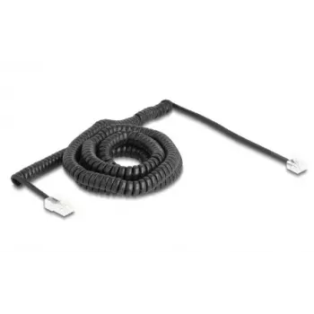 DeLOCK telefona kabelis 10 m Melns RJ-11 RJ-45