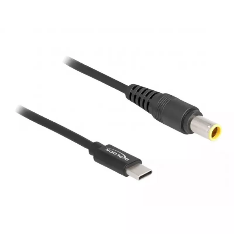 DeLOCK Laptop Charging kabelis USB Type-C male to IBM 7.9 x 5.5 mm male 1.5m 20V 3A