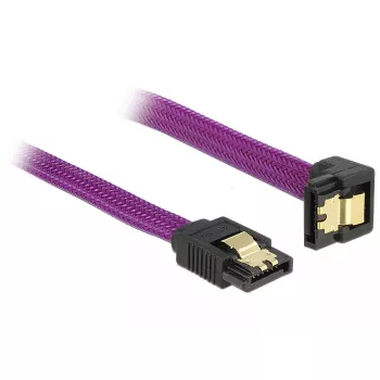 SATA kabelis DeLOCK 83696 0,5 m purpursarkans