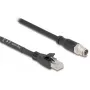 Tīkla kabelis DeLOCK 80580 M12 RJ-45 Cat5e 3 m Melns