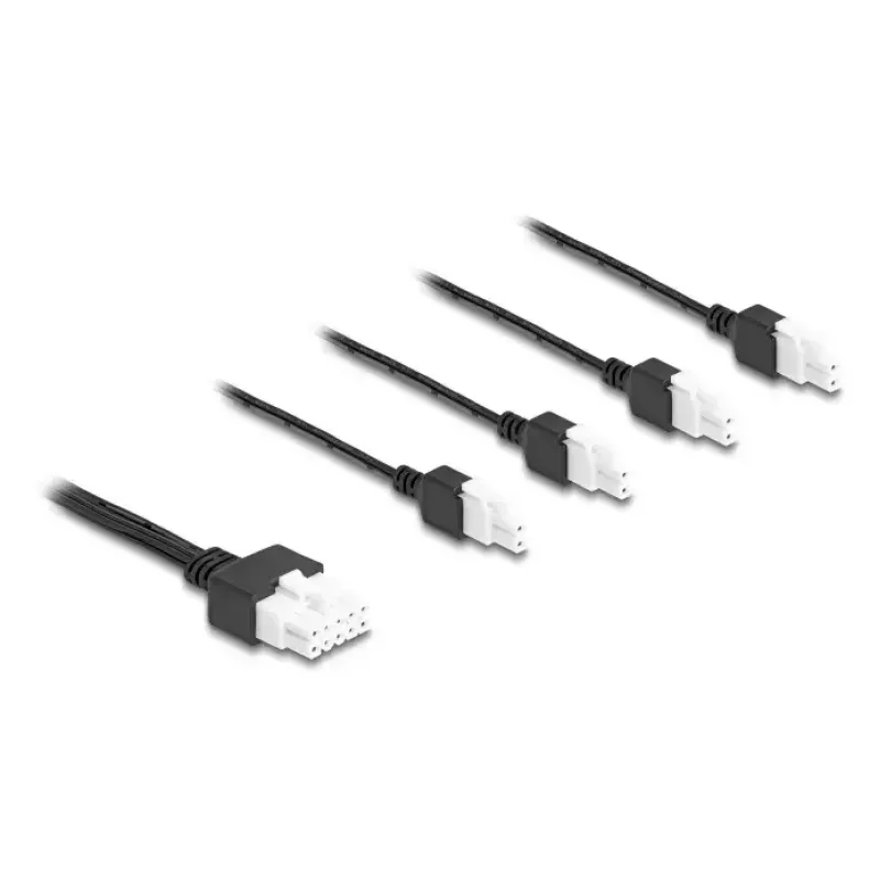 Strāvas kabelis DeLOCK 90173 Melns 1 m 4 x DC
