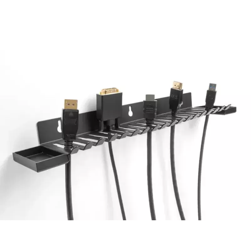 Kabeļu turētājs DeLOCK 67180 Wall Melns 72mm x 401mm x 12mm