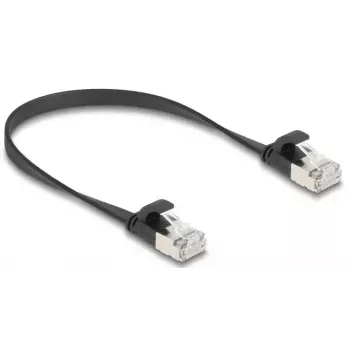 Tīkla kabelis DeLOCK 81161 RJ-45 Cat6a 0,25 m Melns
