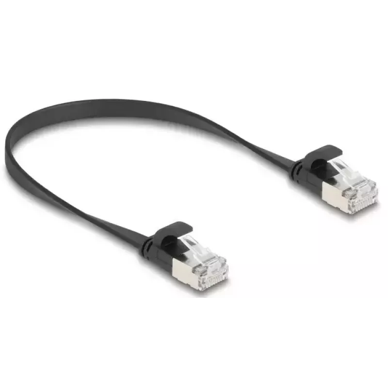 Tīkla kabelis DeLOCK 81161 RJ-45 Cat6a 0,25 m Melns