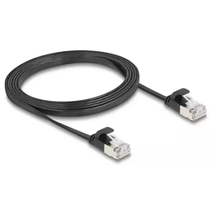 Tīkla kabelis DeLOCK 81164 RJ-45 Cat6a 1,5m Melns