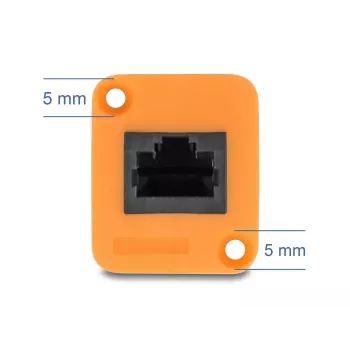 Tīkla kabelis DELOCK 90803 Cat5e U/UTP RJ-45 uz RJ-45 Melns/Oranžs 0,3 m