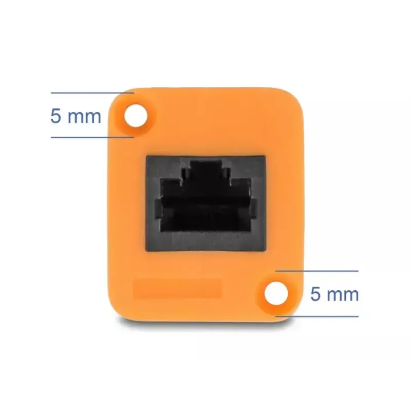 Tīkla kabelis DELOCK 90803 Cat5e U/UTP RJ-45 uz RJ-45 Melns/Oranžs 0,3 m