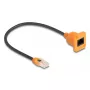 Tīkla kabelis DELOCK 90803 Cat5e U/UTP RJ-45 uz RJ-45 Melns/Oranžs 0,3 m