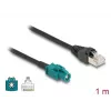 Koaksiālais kabelis DELOCK 90697 — 1 m, HSD Z uz RJ-45, melns/zils